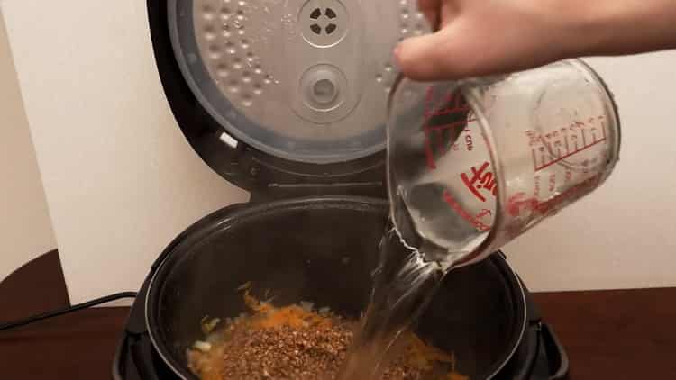 Add water to cook