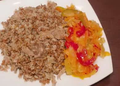 Delicious buckwheat with stew - a simple recipe for cooking in a slow cooker 🥣