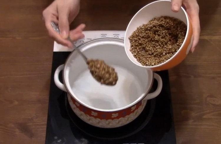 To make porridge, prepare the ingredients