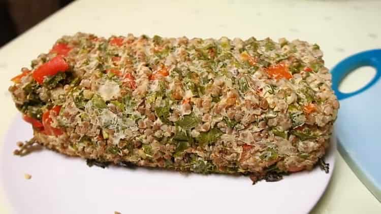 Buckwheat casserole step by step recipe with photo