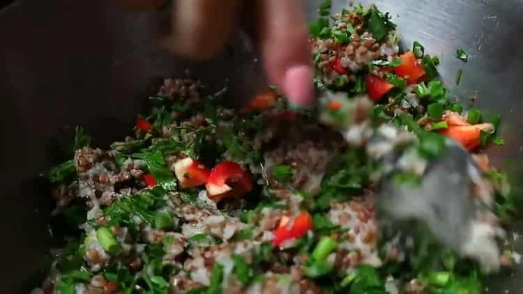 Mix the ingredients to cook.