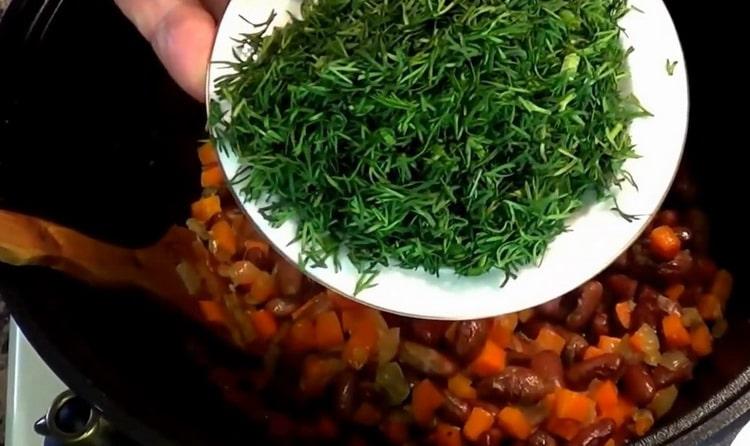 For cooking, chop dill