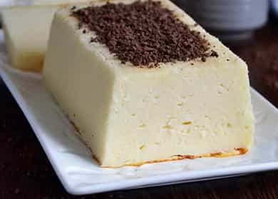 Semolina pudding step by step recipe with photo