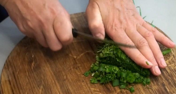 For cooking, cut greens