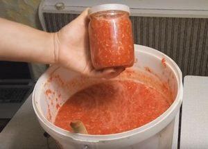 spicy adjika with horseradish: cook according to the recipe with step by step photos.