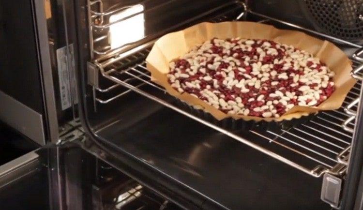 bake the base for the cake.