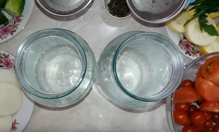 We sterilize jars and lids.