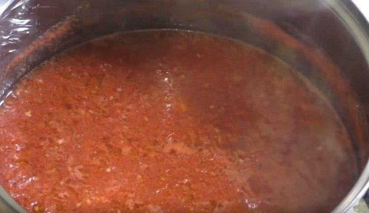 Bring the mass to a boil.