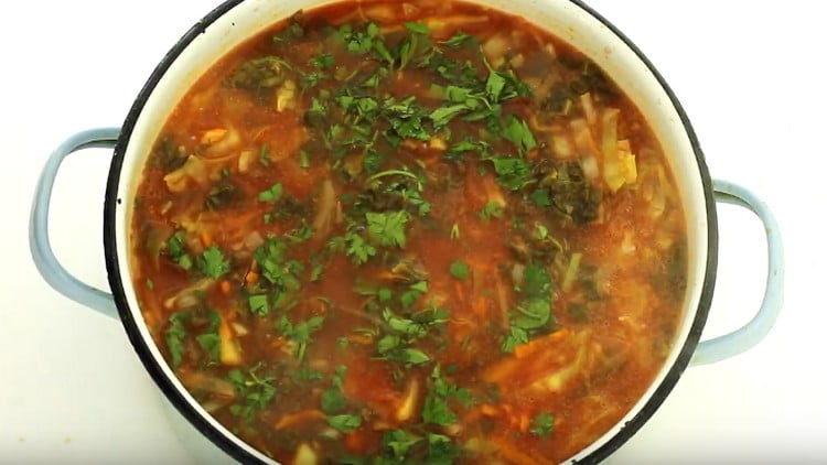 our fresh cabbage borsch is ready.