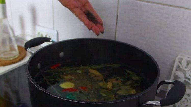 Add coriander, peppercorns to the marinade.