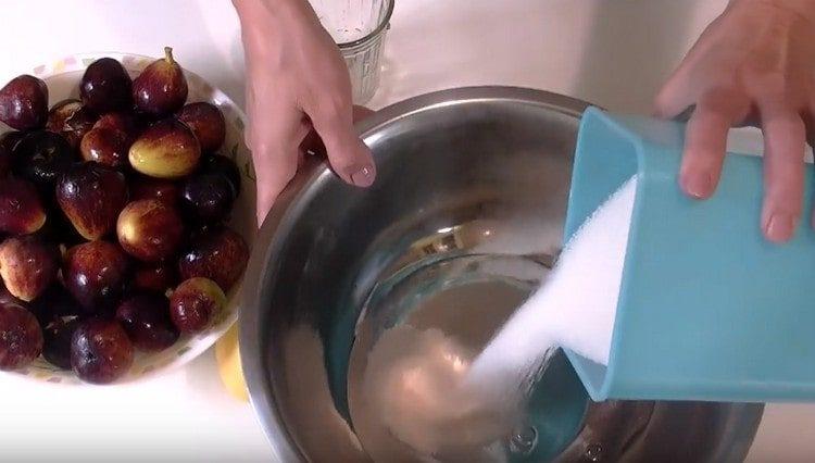 Mix water with sugar.