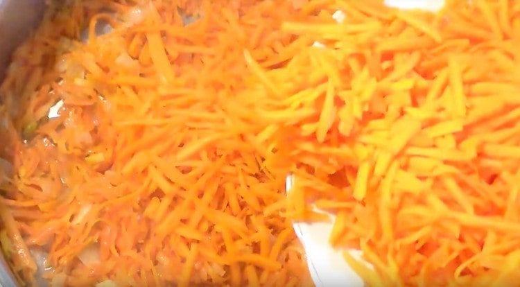 Add the pumpkin to the pan.