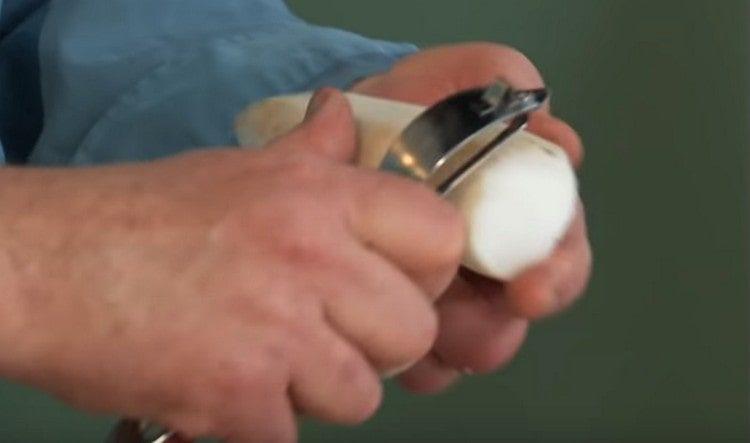 We clean all the vegetables.