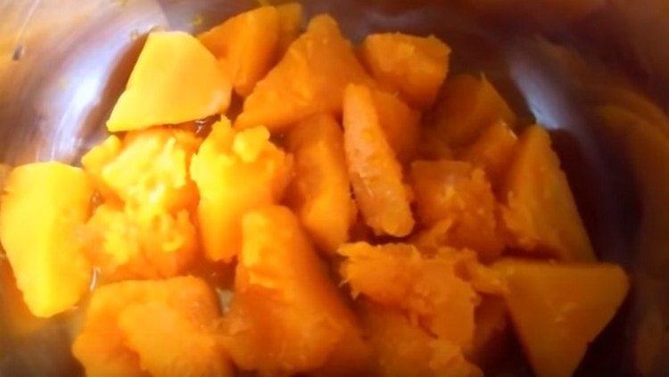 boiled sliced ​​pumpkin.