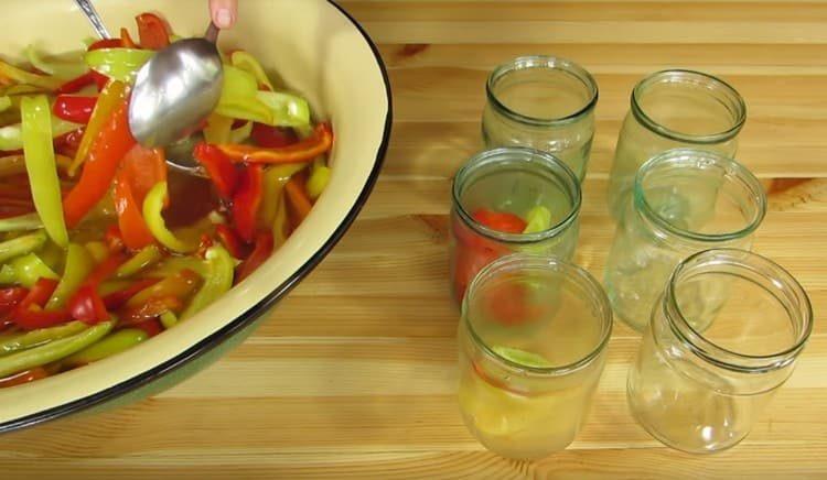 Before laying in pre-sterilized banks.