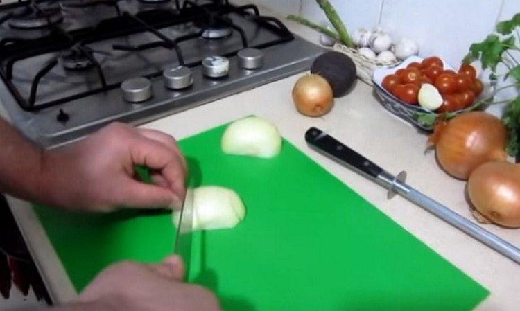 Chop the onion.