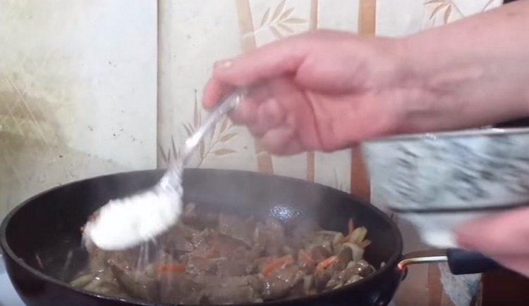 Add flour to thicken the gravy.