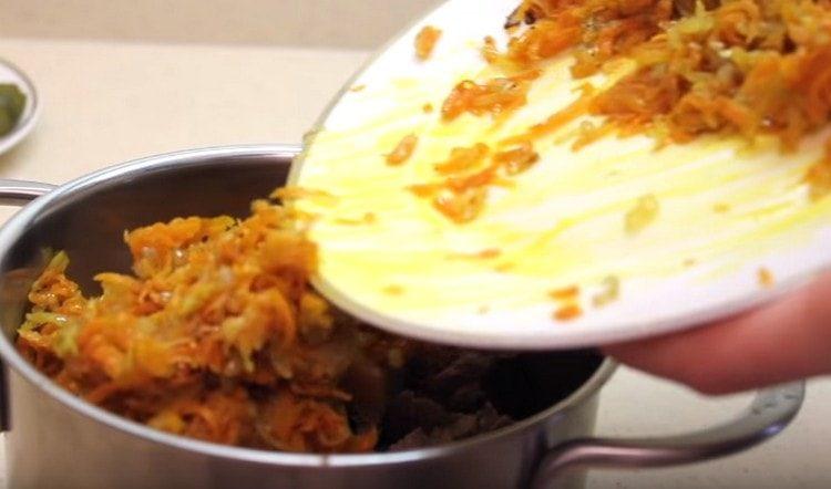 we shift the cooled vegetables to the liver.