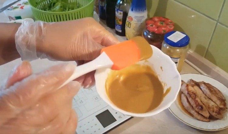 The salad dressing is ready.