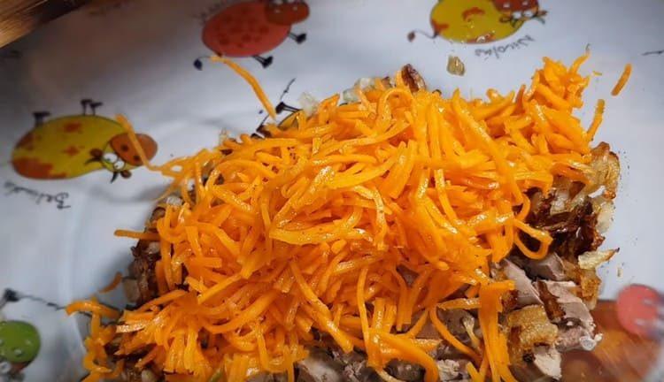 Add carrots to the salad.