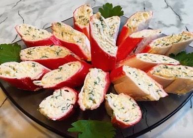 How to learn how to cook delicious stuffed crab sticks 🦀