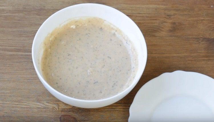 cover the batter with a plate and put in the refrigerator.