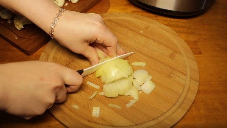 chop the onion.