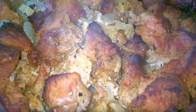 Here is such a wonderful barbecue in the oven from pork in the sleeve we have prepared.