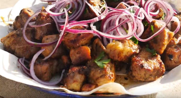 Here is such a wonderful barbecue can be cooked in a cauldron at the stake.