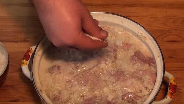 At the end of pickling, you can salt the meat.