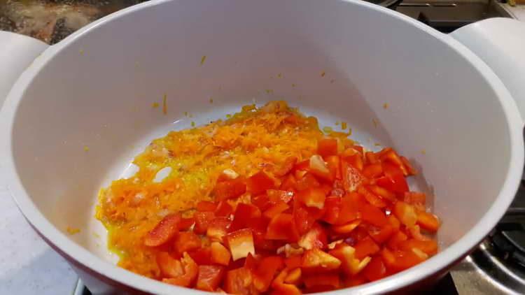put chopped tomatoes in a pan