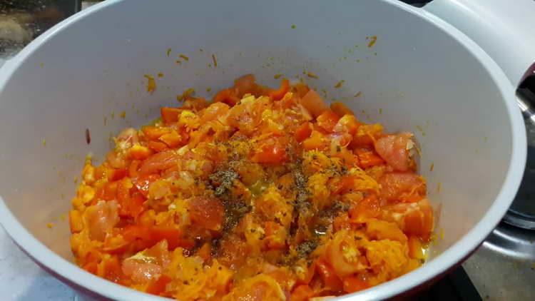 knead the bouillon cube with a fork