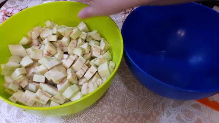 we put eggplant in a deep bowl