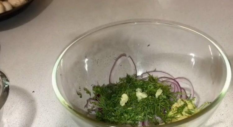 Cut greens for cooking