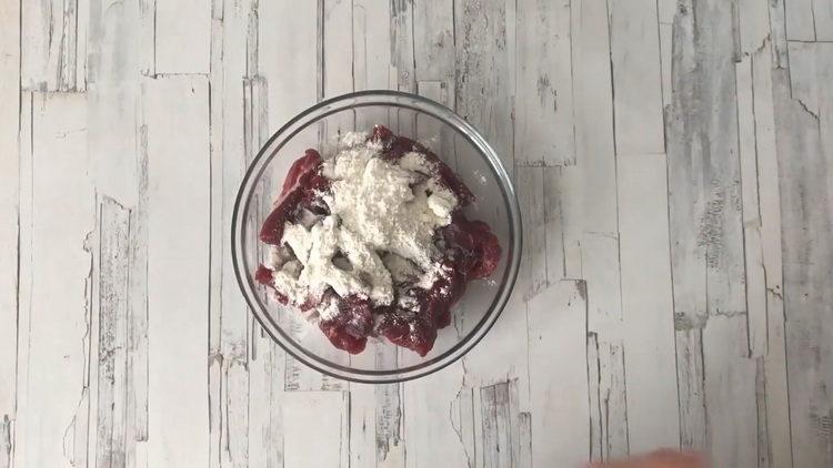 Prepare the ingredients for cooking.