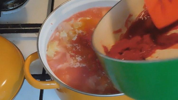 Add a dressing to cook