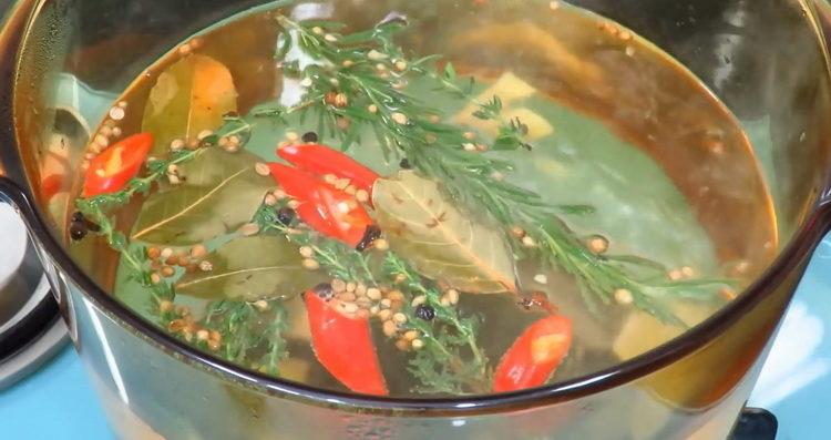 Combine marinade ingredients to prepare your meal.