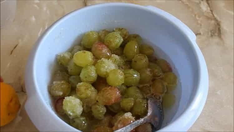 Prepare the ingredients for cooking.