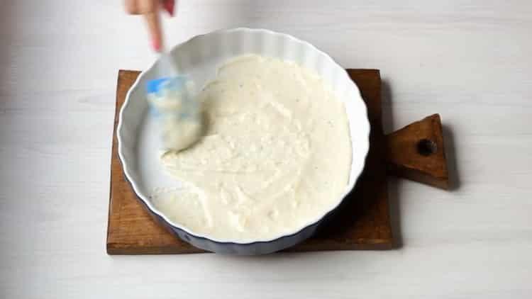 Prepare a dish for cooking