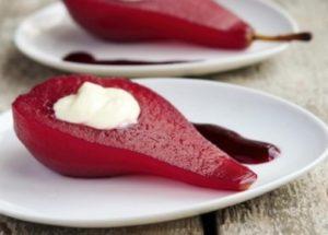incredibly tasty pear in wine