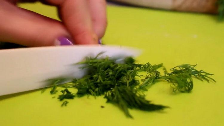 For cooking, cut greens