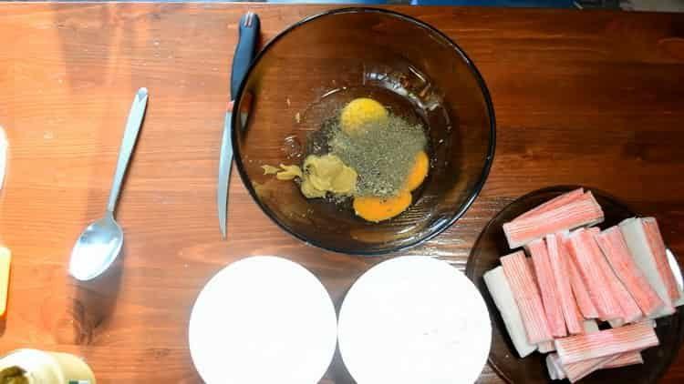 Prepare the ingredients for cooking.