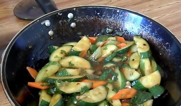 Step by step recipe fried cucumbers with photo