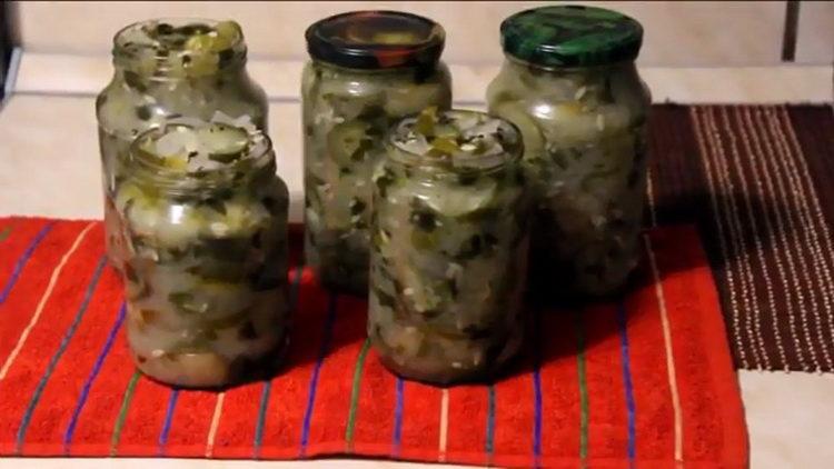 Procurement of overgrown cucumbers according to a step by step recipe with a photo