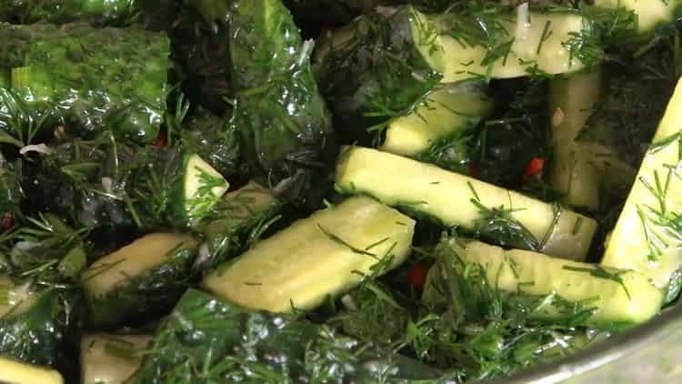 the cucumber appetizer is ready