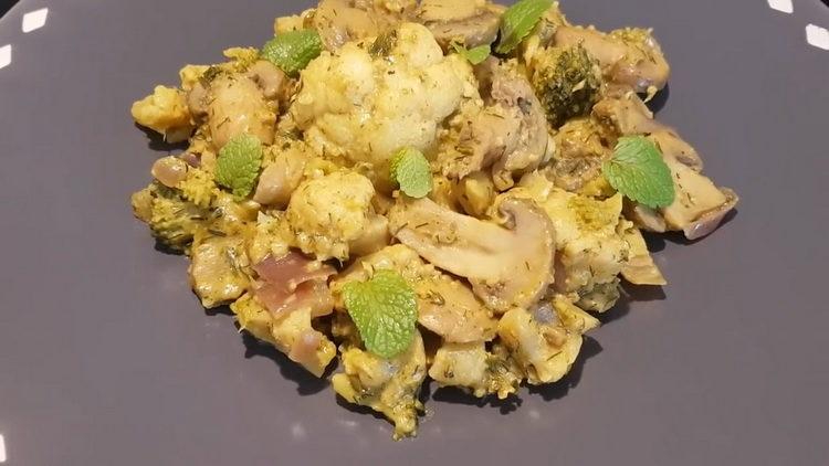 Recipe for a miner of frozen cauliflower