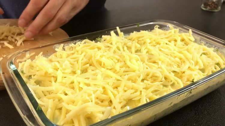 pour grated cheese on top
