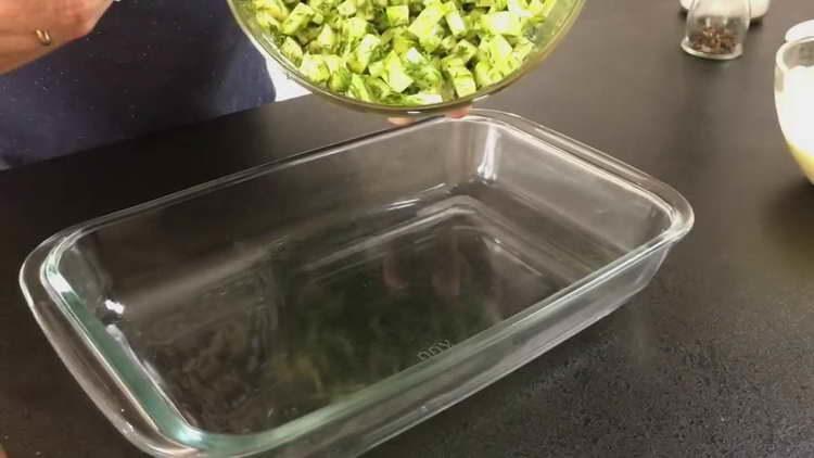 grease a baking dish