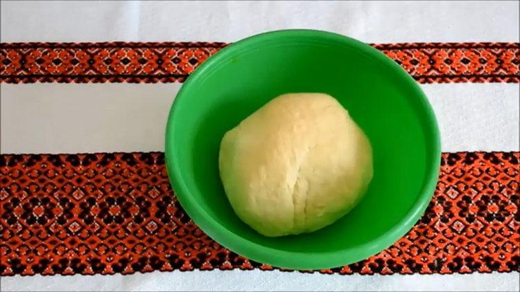 Knead the dough for cooking