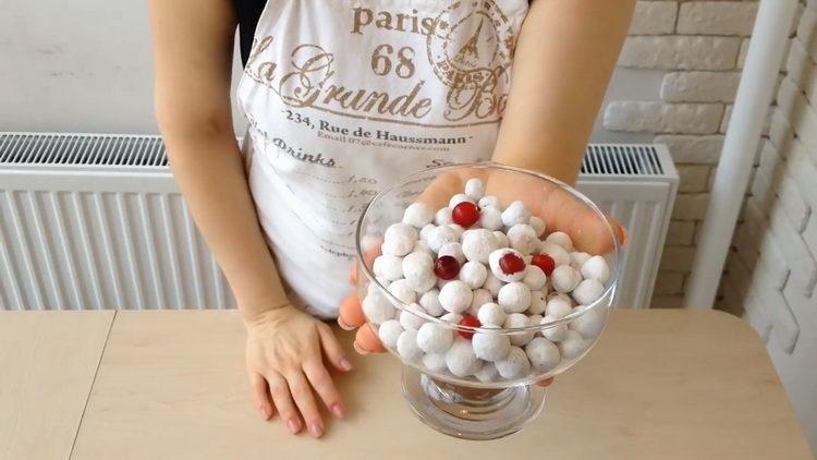 Cranberries in sugar are ready